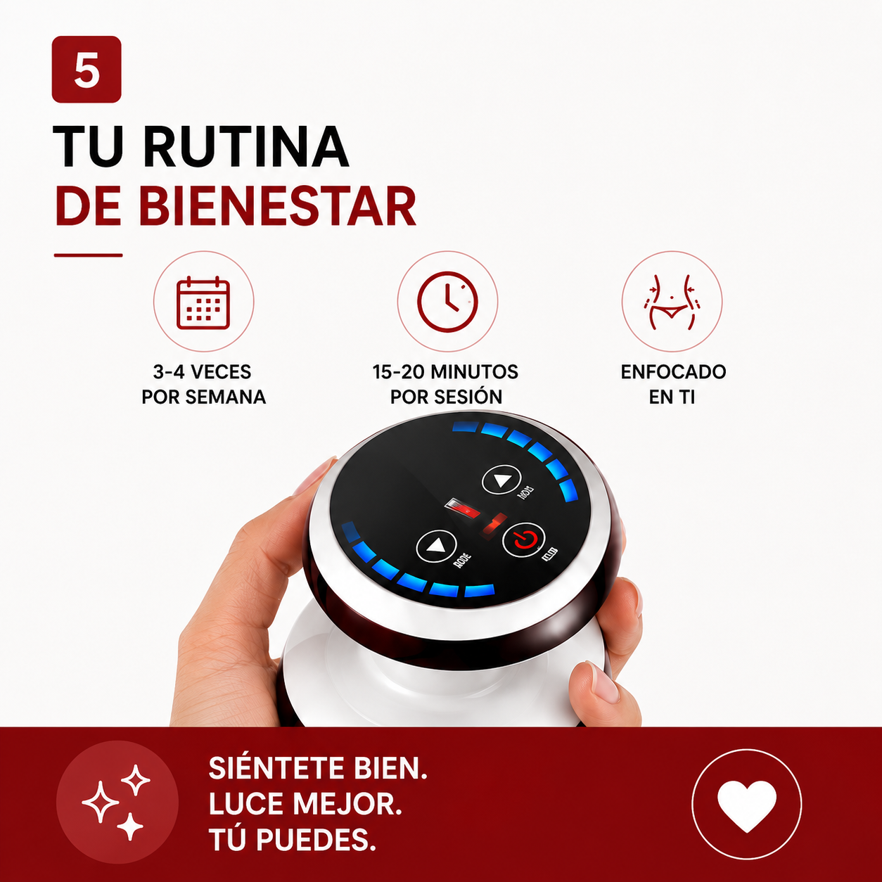 Masajeador Anticelulitis con luz roja