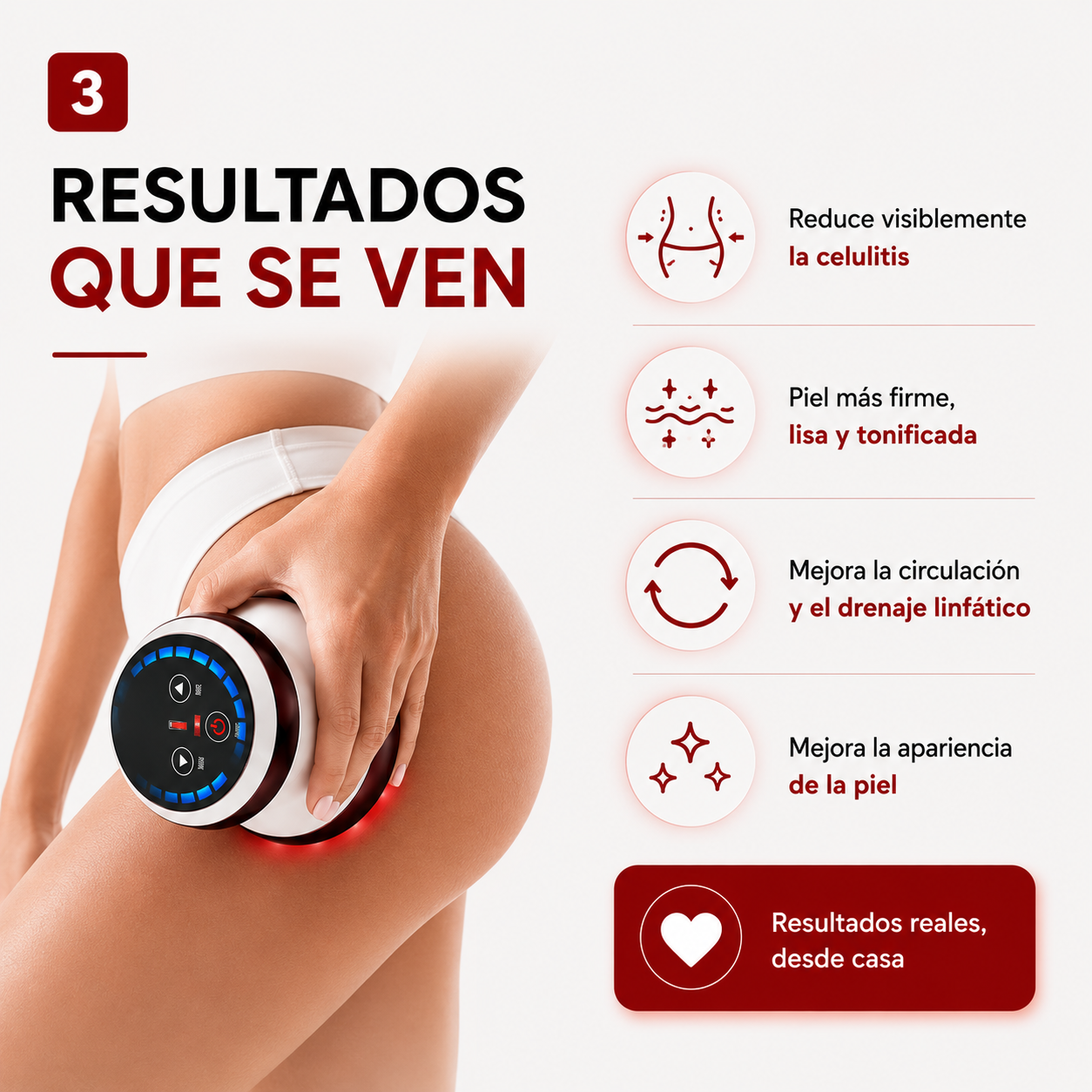 Masajeador Anticelulitis con luz roja